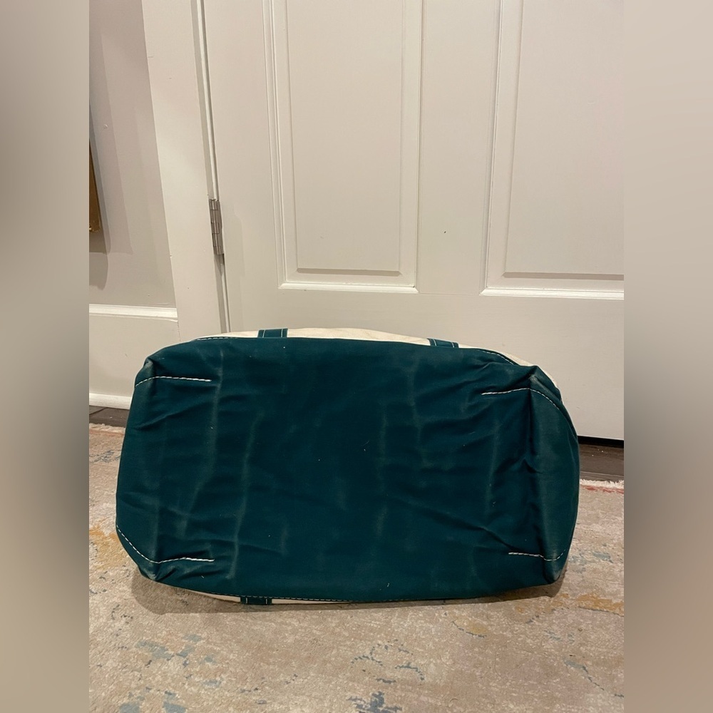 L.L. bean Boat & Tote Tan and Green Large Vintage 80’s - Picture 5 of 5